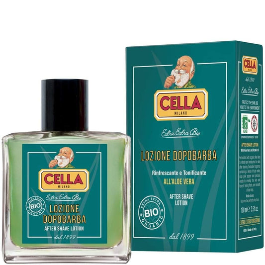 Cella Milano Aloe Vera After‑Shave Splash, 100 ml – Invigorates & Cools Skin with Classic Barbershop Scent – Made in Italy