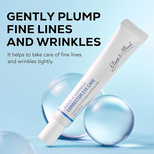 Olivia & Allison AQUA-H WRINKLE CORRECTOR EYE CARE - Adenosine + Hyaluronic Acid for Smoother & Youthful Eyes