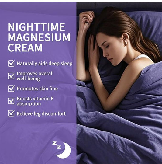 Magnesium Cream, Nighttime Relief Revitalizes Leg Arms or Chest Muscle Muscle Relaxation Care Magnesium Lotion.(Lavender)