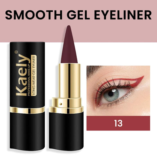 Kaely Dark Red Gel Eyeliner Pencil,Waterproof Smudge Proof Eye Liner Pen,Cat Eye Goth Halloween Makeup,Eye Black Face Paint Lipstick Crayon,Color Colorful Eyeliner Eyeshadow Stick,13