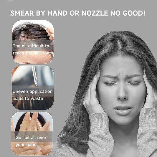 Comblor Scalp Applicator Comb, Hair Oil Applicator Brush,Scalp Massager for Hair Growth, Scalp Applicator Essential Oil Serum Liquid Guiding Comb, Hair Root Treatment Comb Bottle for Men Women