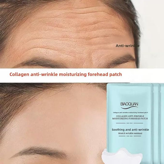 Forehead Wrinkle Patches Overnight 10 pcs with Collagen, Vitamin, Anti Wrinkle Patches, Forehead Wrinkles Beauty Treatment,Smile Line Patches