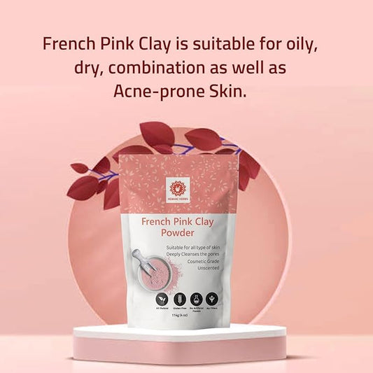 French Pink Clay Powder 114 g w/Serbian Blue Clay Powder 114 g w/Brazilian Purple Clay Powder 114 g
