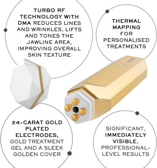 Tripollar Stop Vx Gold2 - Radio Frequency Skin Tightening Machine Face and Neck - at Home Rf Anti-Aging Device Lifting Toning Wrinkle Removal Device - Radiofrecuencia Facial Machine