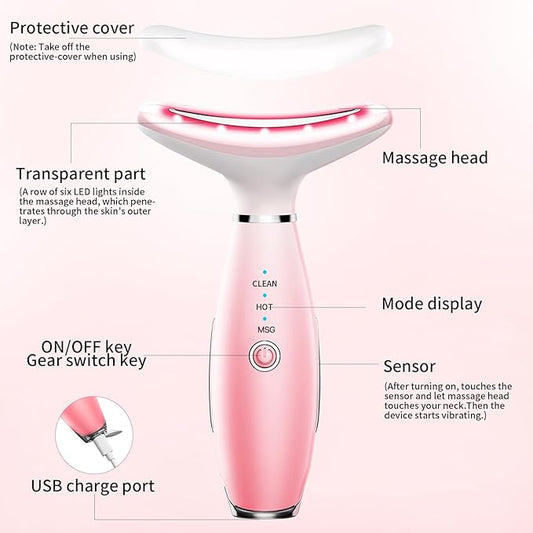 Face Neck Tool for Skin Care,3 in 1 Portable Face Neck Beauty Device for Skin Massager