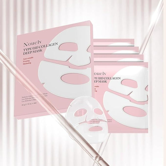 Bio-Collagen Real Deep Mask,Collagen Deep Mask,Deep Lifting Mask,Hydrating Hydrogel Mask,Pure Collagen Films Deep Hydrating Firming Hydrogel Mask,Hydrating Anti Wrinkle Lifting Mask 34g x8ea (2Box)