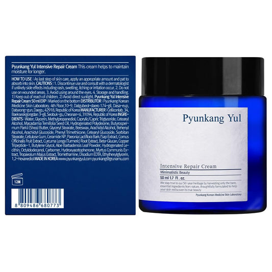 Pyunkang Yul PKY Intensive Repair Cream - Ceramide Moisturizer for Dry Skin with Shea Butter & Macadamia Oil, 1.7 Fl. Oz