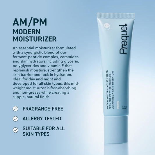 Skin AM/PM Modern Moisturizer – Hydrating Face Cream with Peptides, Ceramides & Glycerin for Dry, Sensitive, or Combination Skin – Non-Greasy Moisturizer for Barrier Support