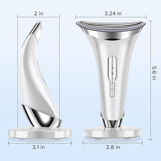 7-in-1 Face and Neck Care, Multi-Function Facial and Neck Skin Care for Home Use, 7 Color, White