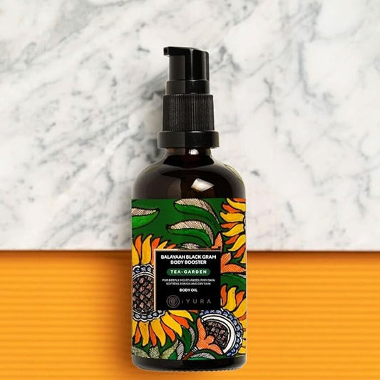 Balaayah Balaayah Black Gram Body Booster Oil - Tea-Garden Blend | Ayurvedic Massage & Moisturizing Body Oil | Luxurious, Fast-Absorbing & Non-Sticky | 3.38 fl oz