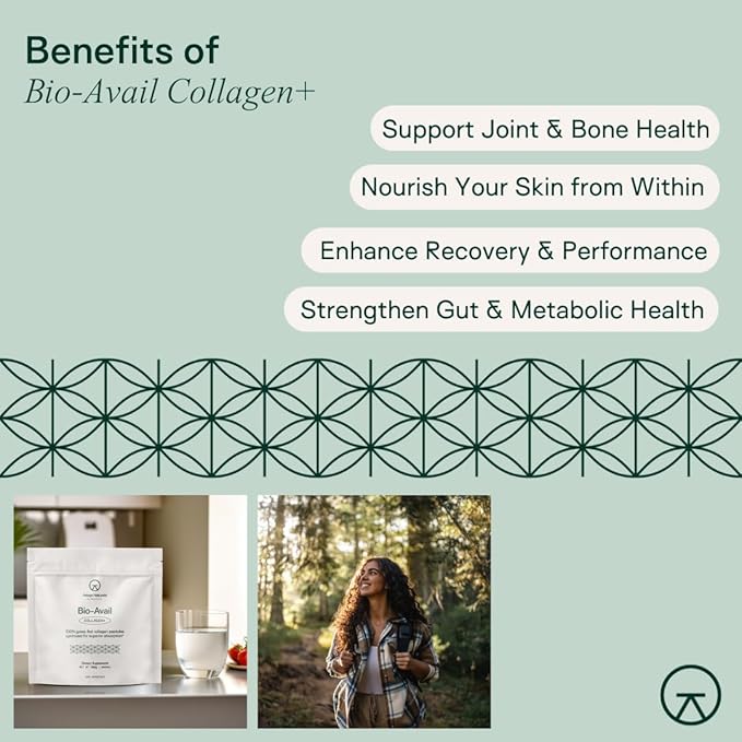 Adapt Naturals Bio-Avail Collagen+, Certified Grass Fed Collagen Peptides, Optimized for Superior Absorption, Naturally-Sourced Bio-Avail Collagen Supplements for Women and Men, 30 Day Supply