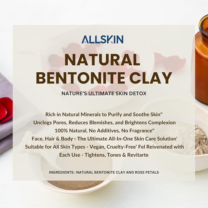 2pcs combo 100% Natural Multani Mitti with 20% Rose Petal Extract and 100% Organic Natural Alum Stone, fitkari | Fuller's Earth Clay