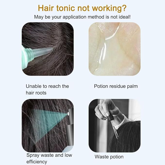 SYCOOVEN Scalp Applicator Comb for Hair Scalp Treatment, Hair Oil Root Comb Massager for Hair Growth, Essential Oil Bottle (White)