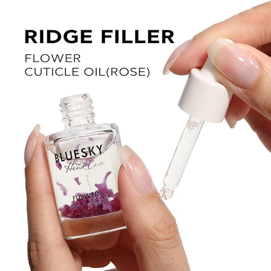 Bluesky Cuticle Oil-10ml Natural Nail Nourishing Oil Cuticles Care Strengthener Oil with Vitamin E Jojoba Oil Rose Fragrance-Remedy For Damaged Skin And Thin Nails-Cruelty-Free Formula
