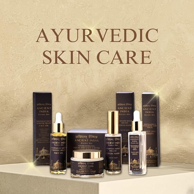 Rachel Roy Ayurvedic Organic Face Oil with 9 Active Botanicals for Radiant Skin - Anti-Aging Facial Formula with Hyaluronic Acid & Turmeric