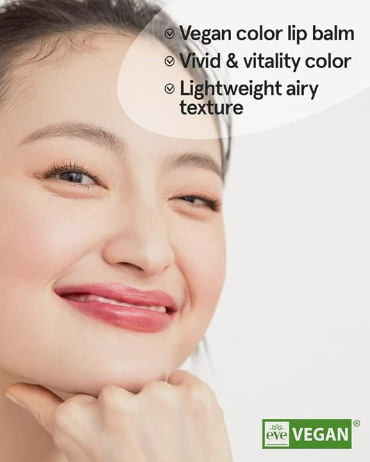 ATHÉ Authentic Airy Lip Balm 06 HAZE, Korean Vegan Color Lip Blam, Flake-Free Slim Fit Lips, Silky Powdery Finish & Air-like Blurring with Vibrant Colors, 0.11oz.
