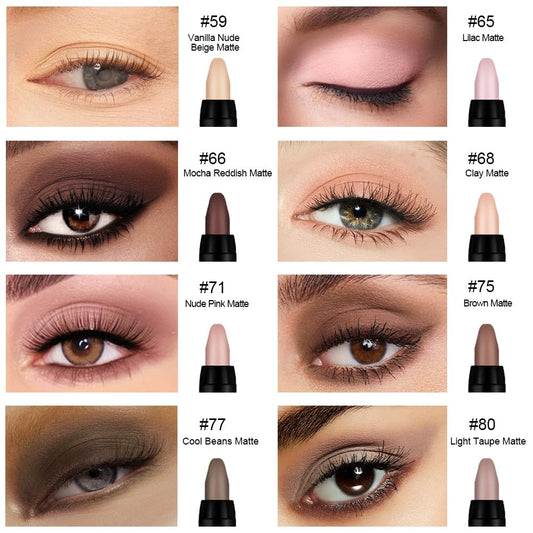 Kaely 8Pcs Cream Eye Shadow Sticks Set, Matte Eyeliner Pencil Eyeshadow Palette Makeup, Eye Highlighter Brightener Stick for Older Women Waterproof Pigmented, sombras para ojos, New-13