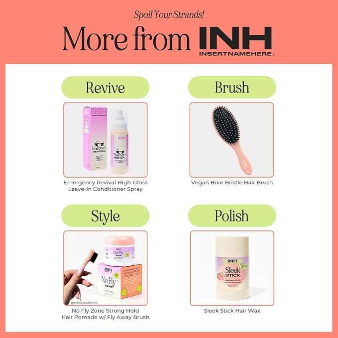 INH Hair Mascara for Flyaways | Quick Slick Hair Finishing Stick for Flyaways, Frizz Control, & Slick Back Look | Non Greasy & Non Comedogenic Smoothing Serum & Frizz Tamer Wand | Peach Tart, 18ml