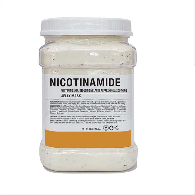 Jelly Mask for Facials Professional, Hydrating & Moisturizing Peel-Off Natural Gel Face Mask SkinCare, Professional Spa Use Jelly Face Masks, Deep Hydration & Glow 23 Fl Oz (Nicotinamide)