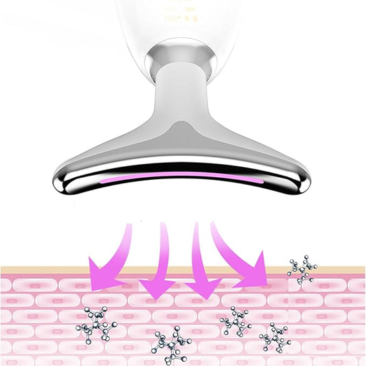 Facial and Neck Massager, Multi-Mode Adjustabl, Facial Shaping Tool, Can Be Used with Lotion to Improve Skin Condition (White)