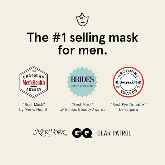 BRO MASK: Korean Face Mask for Men | 2 Pc. Hydrating Anti Aging Sheet Masks Contain Vitamin C, Vitamin E, Hyaluronic Acid, Hydrolyzed Collagen for Face Care, Acne Treatment (2 X 4 Packs)