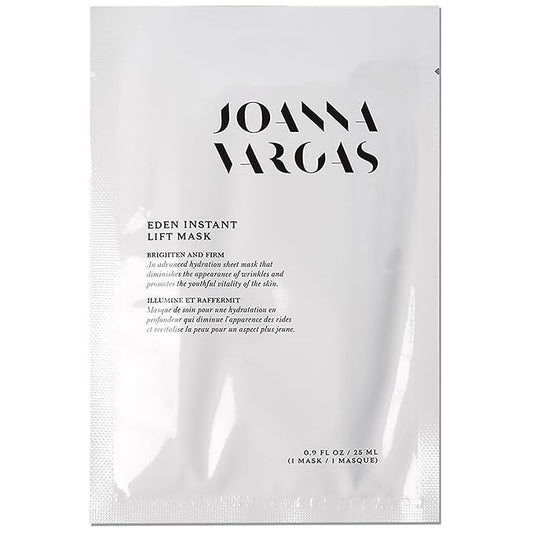 Joanna Vargas Eden Instant Face Lift Facial Masks - Anti Aging Sheet Mask - Skin Firming Face Sheet Mask - Hydrating Sheet Mask for Glowing Skin - Premium Face Mask Skin Care with Hyaluronic Acid 1pc