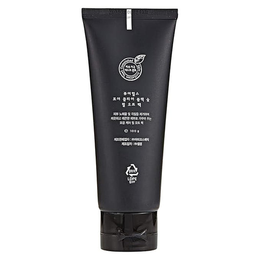 Pureheal's Pore Clear Black Charcoal Peel-Off Pack 3.53 fl. oz. (100 g), Charcoal powder, National botanical ingredients, by Nature Village