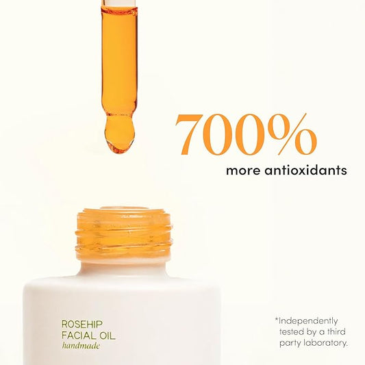 Organic Rosehip Facial Oil – Revitalizing Anti-Aging Elixir for Youthful Skin – Hydrating Moisturizer with Vitamin E & Sea Buckthorn – Promotes Natural Collagen Production – Day & Night, 30ml