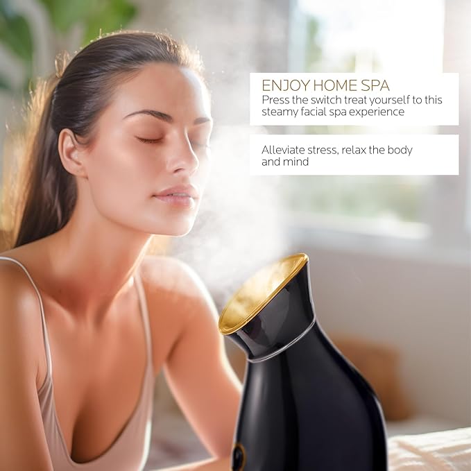 Colorfarm Facial Steamer Nano Ionic: Face Steamer Deep Cleaning Unclogs Pores - Humidifier Hot Mist Home Sauna Spa for Women Men Sinuses Moisturizing