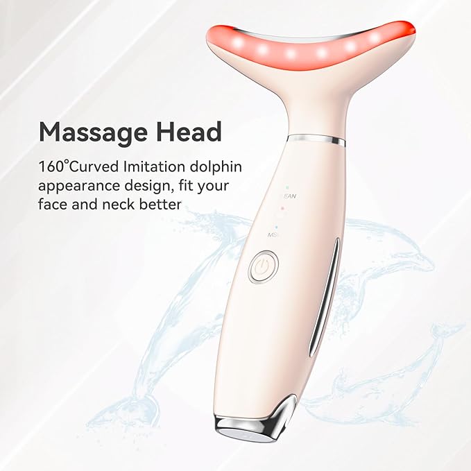 7 Color Neck Face Massager, Portable Facial Massager, Face Sculpting Tool for Skin Care with Vibration, Thermal