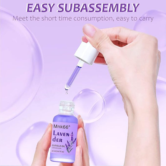 Cuticle Oil, Moisturizing Repairing Nail Oil, Plant-Based Formula for Damaged Nails Dry Cuticles, Strengthening Hydrating, Rose, Jasmine, Lavender, Nail Care, 20ml,YNC-002