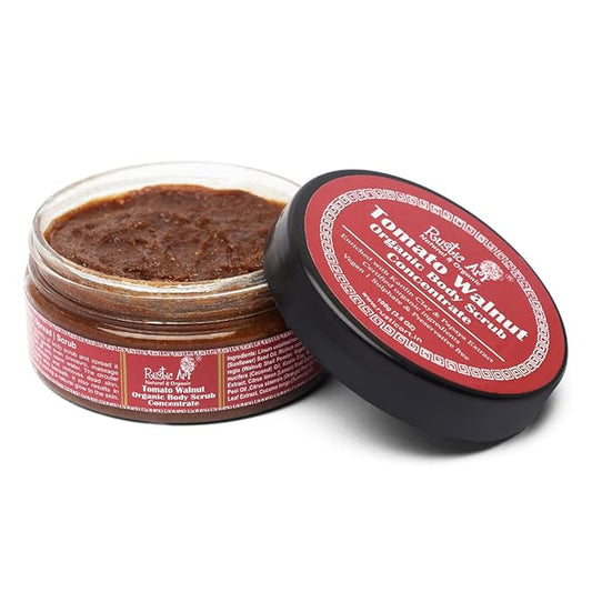 Tomato Walnut Body Scrub Concentrate | Exfoliating Body, Hands, Face, Legs, Foot | Foaming Scrub, Lasts 3X Longer | For Women & Men | Vegan & Cruelty Free | (3.5 Oz)