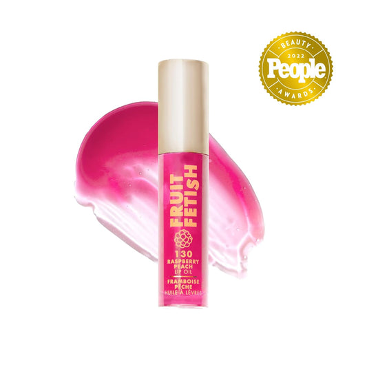 Milani Fruit Fetish Lip Oil with Vitamin E for Instant Hydration, Fruit Extract Infused Lip Treatment and Moisturizing Lip Gloss - Raspberry Peach