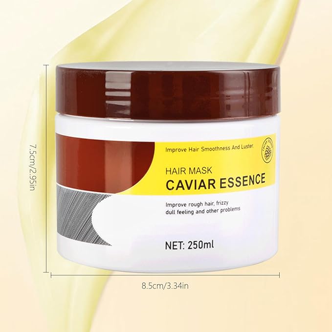 Caviar Essence Hair Mask, Deep Repair Conditioning Argan Oil Collagen Hair Mask Essence for Dry Damaged Hair, Types Hydrating and Nourishing Formula for Dry Hair