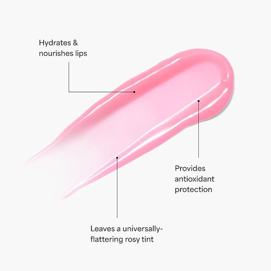 TULA Skin Care Rose Glow + Get It Lip Balm - Hydrating Peptide Lip Treatment with Hyaluronic Acid & Vitamin E, 0.28 oz.