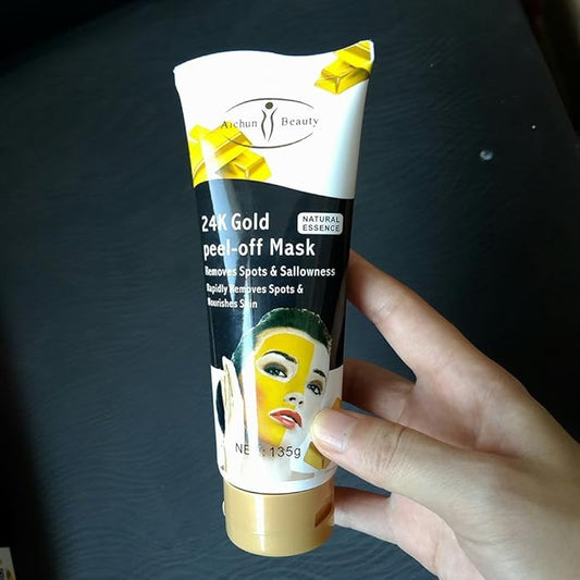 MK aichun 24k Gold Peel-Off mask,Face Care Facial mask, Collagen Gold Powder Crystal Facial Mask