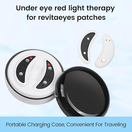 Under eye red light therapy for revitaeyes, eye pods reducing eye bags and dark circles portable under-eye patches