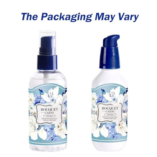 BOUQUET GARNI Deep Perfume Hair Serum Clean Soap Fragrance - Anti-Frizz Hair, Quick Absorption, Long-lasting (Containing Amino acids, Proteins, Hyaluronic Acids, Vegan Oils) - 3.4 oz