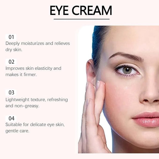PDRN Pink Peptide Eye Serum Cream, Hydrating & Firming Eye Cream for Dark Circles, Anti-Aging Treatment Reduces Fine Lines, Uneven Skin Tone, Soothing Pink Moisturizer with Peptides, 1.01fl.oz (2)