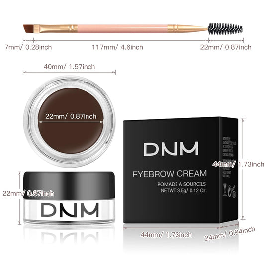 2Pcs Brow Pomade Set with Dual-ended Eyebrow Brush, High pigment Water proof Natural finish Eyebrow Makeup Set with Eyebrow Brush for Women and Girls(03#)