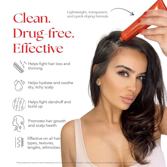 HAIRtamin Scalp Serum Natural Hair Growth Thickening Treatment | Made in USA | Helps Increase Hair Thickness and Aids Against Hair Thinning and Hair Fall Out | Moisturizes and Soothes Dry Itchy Scalp