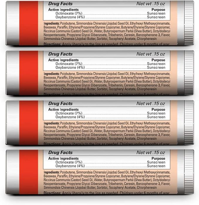 Udder Stick Lip Balm, Pomegranate, 4 Count