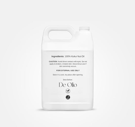 | Kukui Nut Oil | 100% Pure & Natural | Imported from Hawaii | Cold Pressed | Carrier Oil for Skin, Face, Hair, Soap Making | (7 LBS)