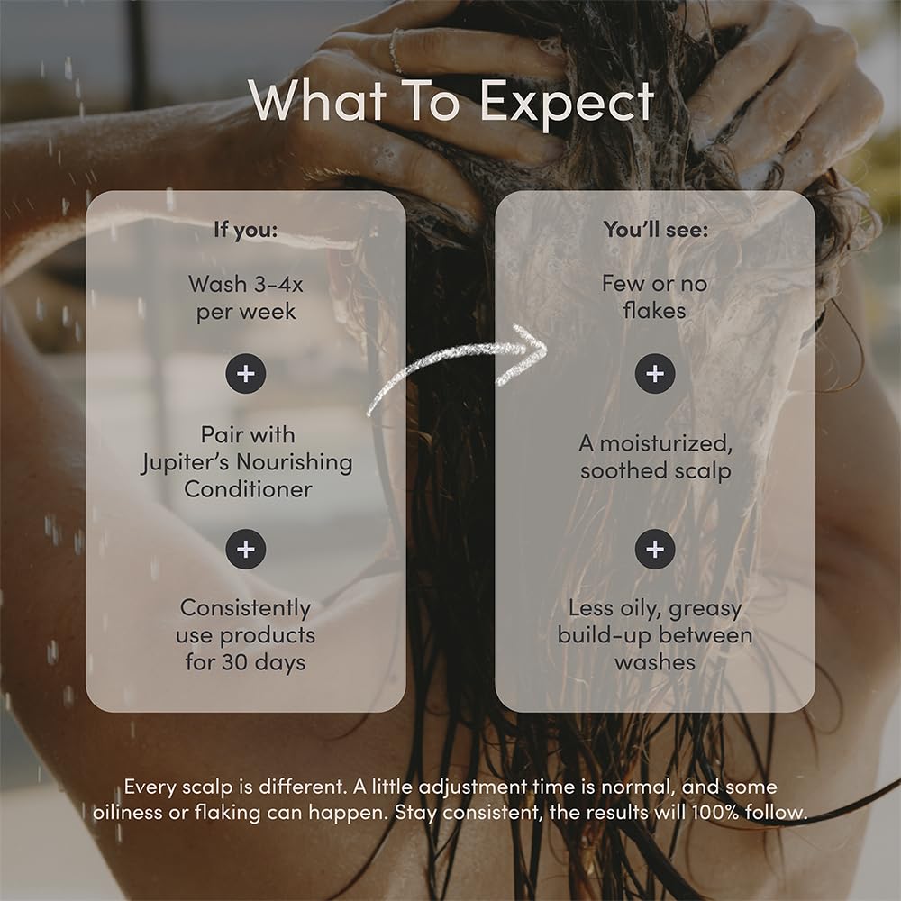 Jupiter Balancing Shampoo and Restoring Serum - Anti Dandruff Shampoo & Serum for Flaky, Itchy, Oily, & Dry Scalp - Nourishes Scalp, Reduces Breakage & Flakes - Color-Safe, Sulfate-Free, Paraben-Free