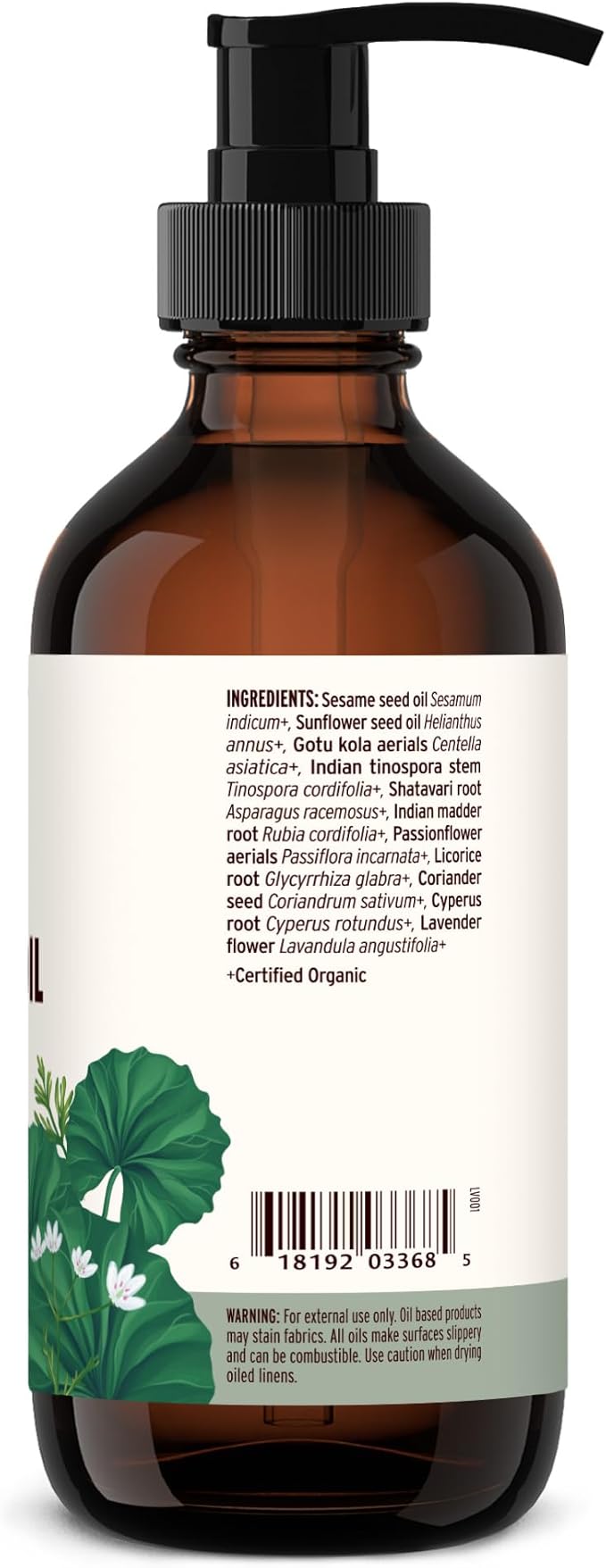 Banyan Botanicals Pitta Massage Oil – Organic Massage Oil Infused with Ayurvedic Herbs – with Gotu Kola and Guduchi (Tinospora cordifolia) – 8 oz. – Non-GMO Sustainably Sourced Abhyanga Massage Oil