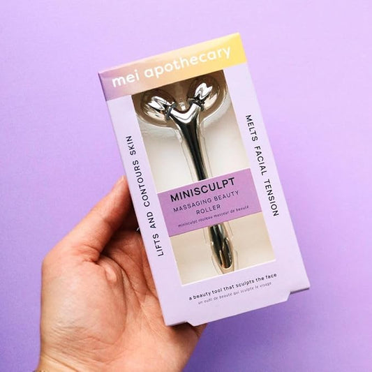 MiniSculpt Stainless Steel Mini Facial Massager - Metal Face Roller for Sculpting, Neck & Eye Massage, Depuffing, Skincare Gift