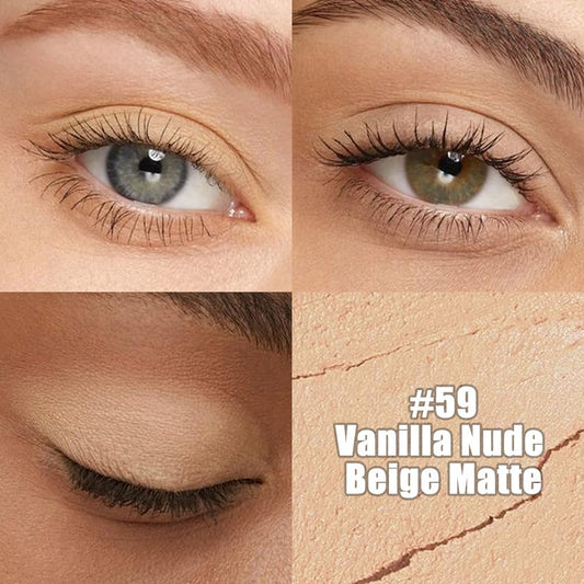 Kaely Cream Eye Shadow Sticks, Vanilla Nude Beige Matte Eyeliner Pencil Eyeshadow Palette Makeup, Eye Highlighter Brightener Stick for Older Women Waterproof Pigmented, sombras para ojos, New-59