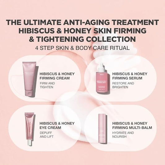 Hibiscus and Honey Eye Firming Cream and Multi Balm Bundle | Hibiscus and Honey Eye Firming Cream and Multi Stick Balm For Face, Neck and Body | Neck Firming Cream and Balm With Skin Bounce Complex