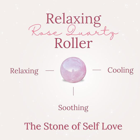 Grandma Flo's Naturals Organic Castor Oil with Rose Quartz Roll On For Face and Body - Glass Bottle, Cold Pressed, Hexane Free, Unrefined - Stimulate Hair Growth, Moisturize Skin