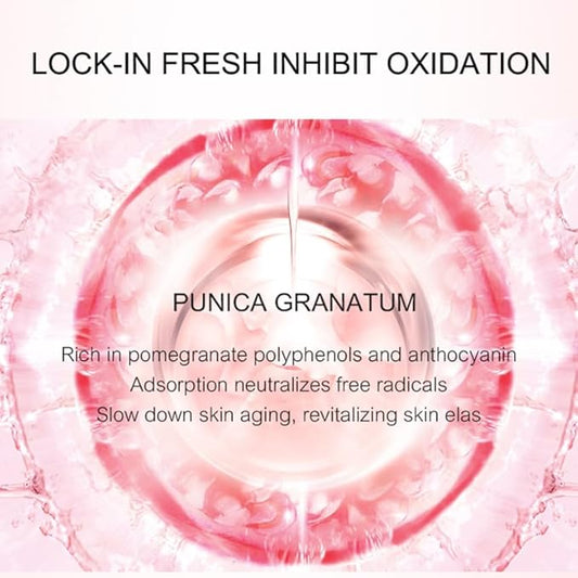 Pomegranate Hyaluronic Acid 6-Piece Set Skin Care Set Skin Care Routine For Women Renewal & Hydration With Facial Cleanser, Serum, Eye Cream Valentine's Day Gift